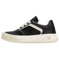 LOUIS VUITTON Tilted Men's Black Calfskin Low-Top Sneakers