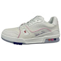 Louis Vuitton Trainer Unisex White & Pink Calfskin Sneakers, Shanghai Cruise Edition