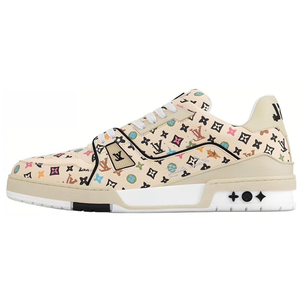 Louis Vuitton x Tyler Trainer Unisex Beige Monogram Sneakers