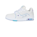 LOUIS VUITTON Trainer Unisex Sneakers – White, Blue & Purple