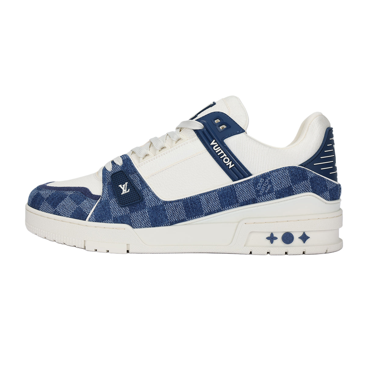 Louis Vuitton Trainer Unisex Low-Top Sneakers, Blue & White
