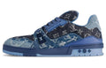 LOUIS VUITTON Trainer Unisex Blue Monogram Patchwork Sneakers