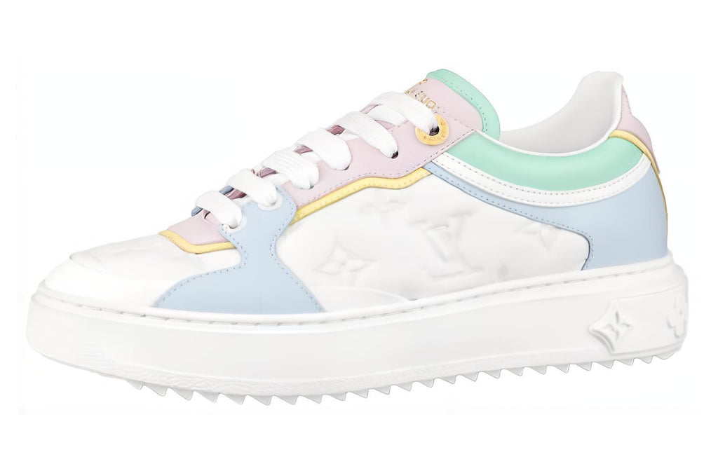 LOUIS VUITTON Time Out Women's White & Pastel Platform Sneakers