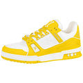 Louis Vuitton Trainer Unisex Low-Top Sneakers, Yellow & White Leather