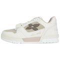 LOUIS VUITTON Trainer Men's White & Beige Suede Sneakers