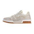 LOUIS VUITTON Trainer Men's Grey Embossed Monogram Sneakers