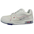 LOUIS VUITTON Trainer Unisex White & Pink Leather Sneakers