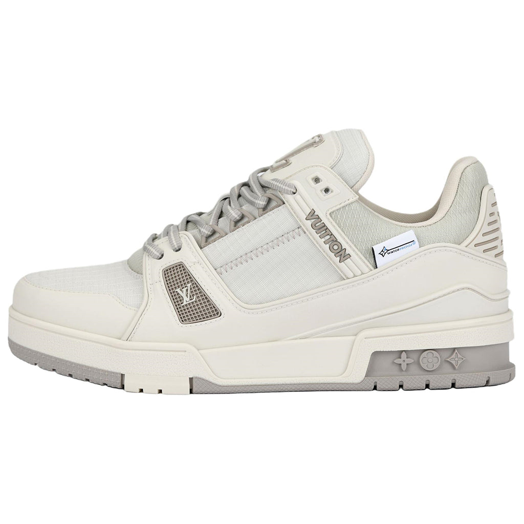 Louis Vuitton Trainer Men's Beige & Gray Low-Top Sneakers