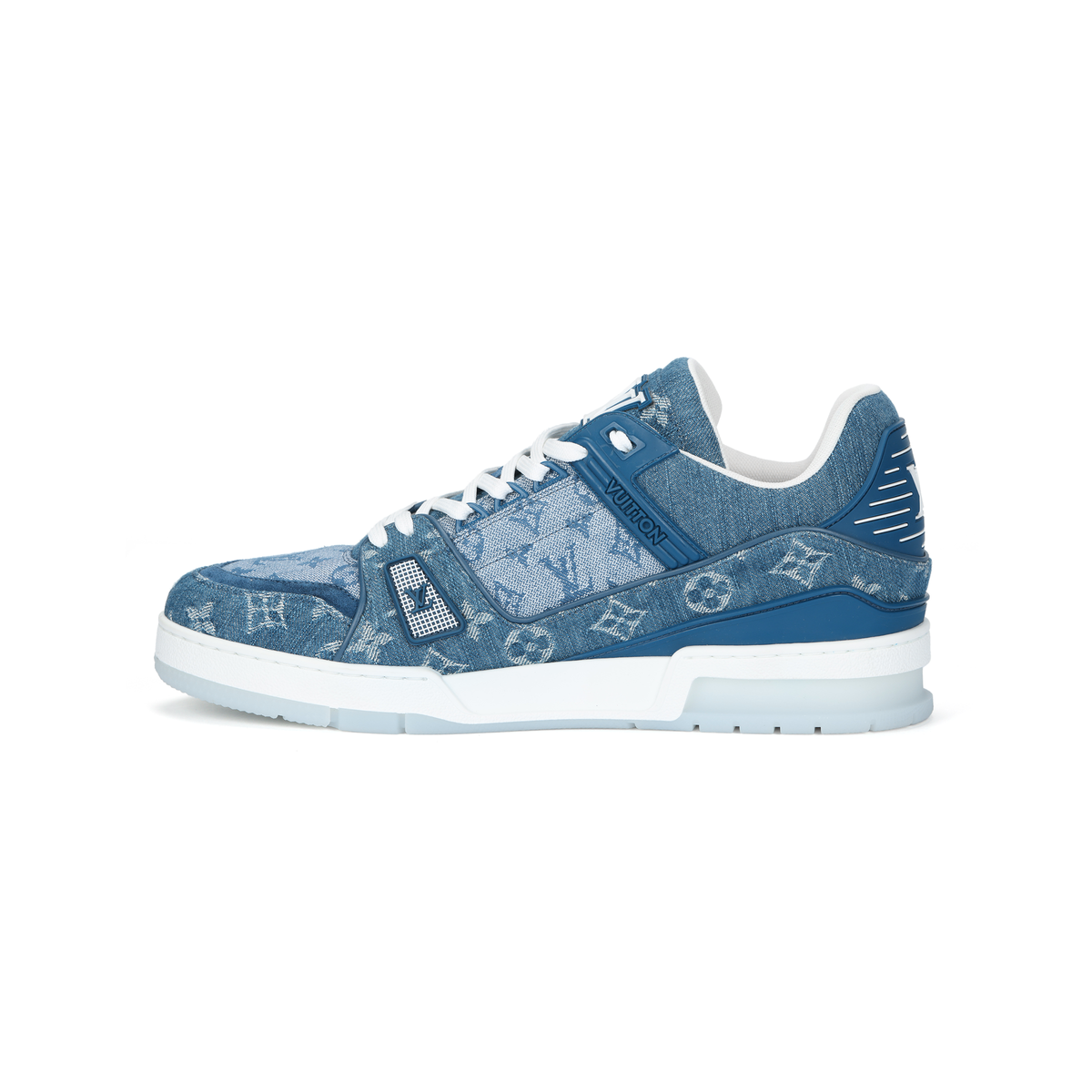 LOUIS VUITTON Trainer Men's Blue Monogram Denim Sneakers
