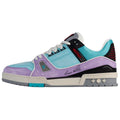 Louis Vuitton Trainer Unisex Cowhide Sneakers, Turquoise & Lilac