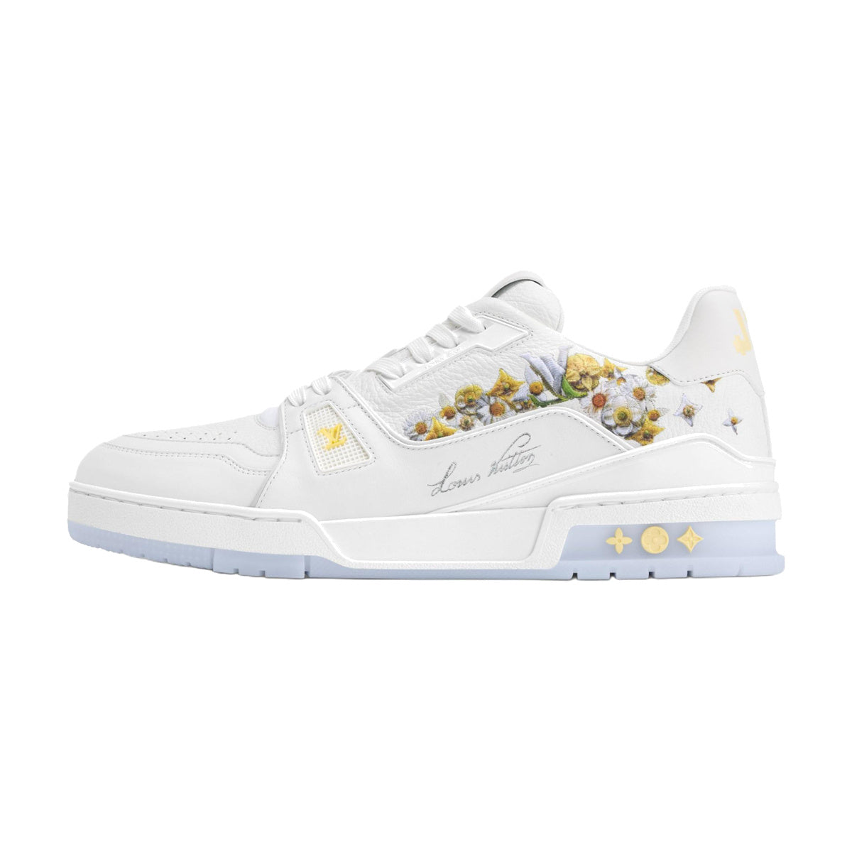 LOUIS VUITTON Trainer Men's White Floral Sneakers