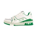 LOUIS VUITTON Trainer 54 Unisex White & Green Low-Top Sneakers