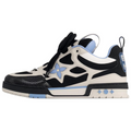 LOUIS VUITTON Skate Men's Black & White Sneakers with Blue Accents