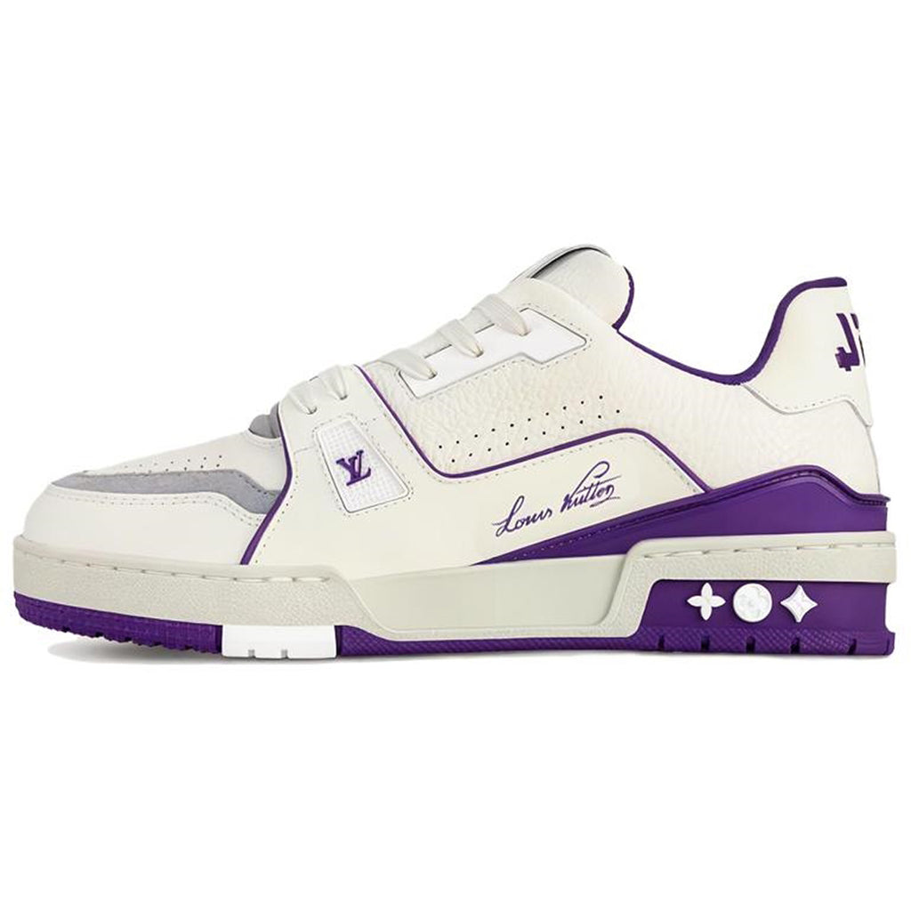Louis Vuitton Trainer Women's Low-Top Sneakers, White & Purple