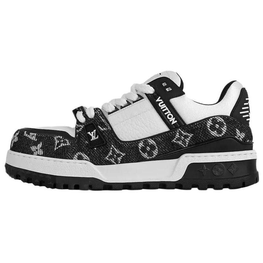 LOUIS VUITTON Trainer Maxi Unisex Black & White Monogram Sneakers