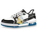 Louis Vuitton Trainer Men's Low-Top Sneakers, White & Orange