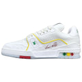 Louis Vuitton Trainer Unisex White & Yellow Calfskin Sneakers, Shanghai Cruise Edition
