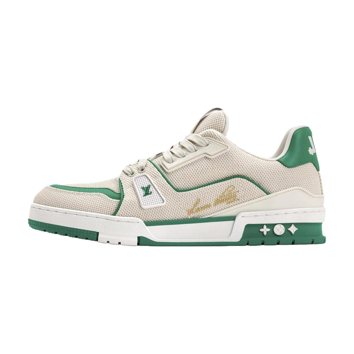 LOUIS VUITTON Trainer Men's Sneakers – Cream & Green