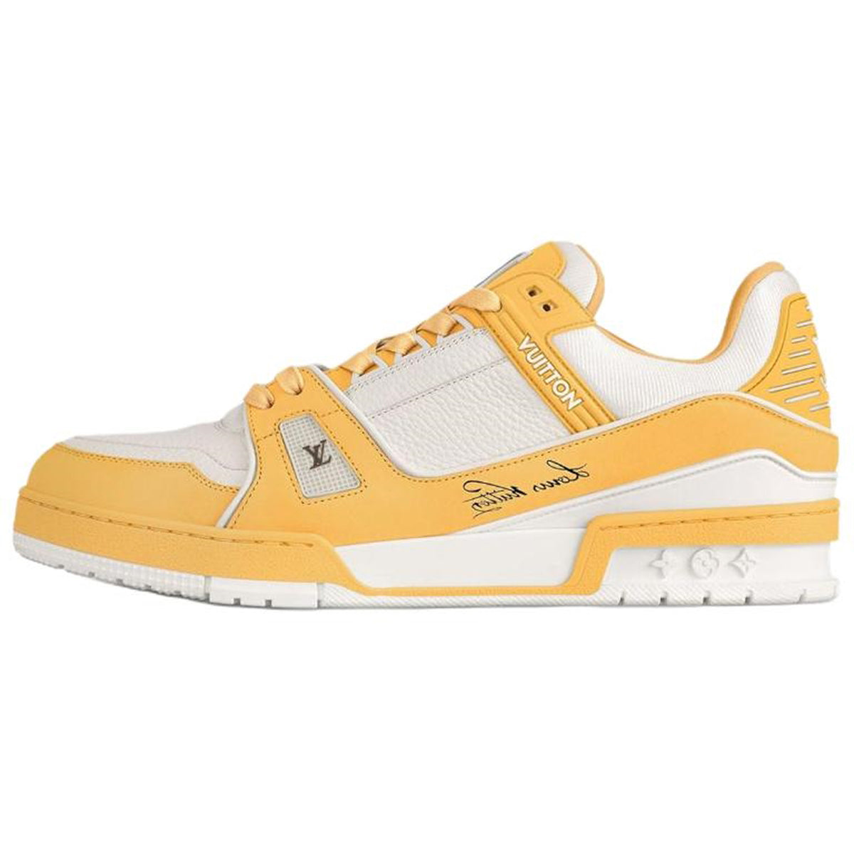 Louis Vuitton Trainer Men's Low-Top Sneakers, Yellow & White
