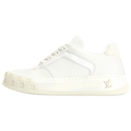 LOUIS VUITTON Tilted Men's White Calfskin Low-Top Sneakers