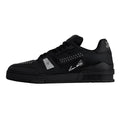 Louis Vuitton Trainer Men's Black Leather Low-Top Sneakers