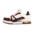 LOUIS VUITTON Trainer Men's Burgundy & Cream Sneakers