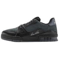 Louis Vuitton Trainer Men's Black Calfskin Low-Top Sneakers