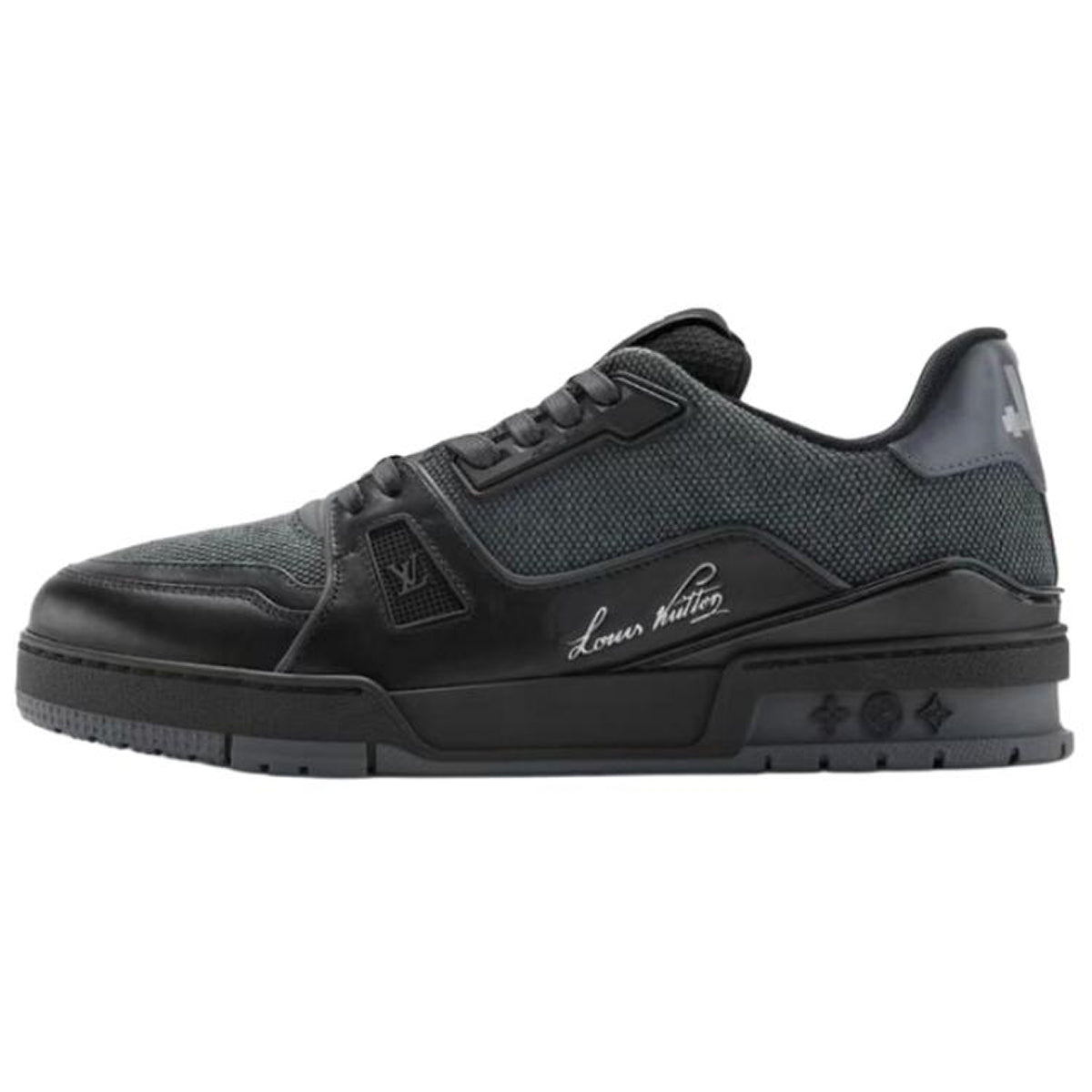 Louis Vuitton Trainer Men's Black Calfskin Low-Top Sneakers
