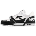 Louis Vuitton Trainer Men's Black & White Leather Low-Top Sneakers