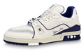 LOUIS VUITTON Trainer Unisex White & Navy Low-Top Sneakers