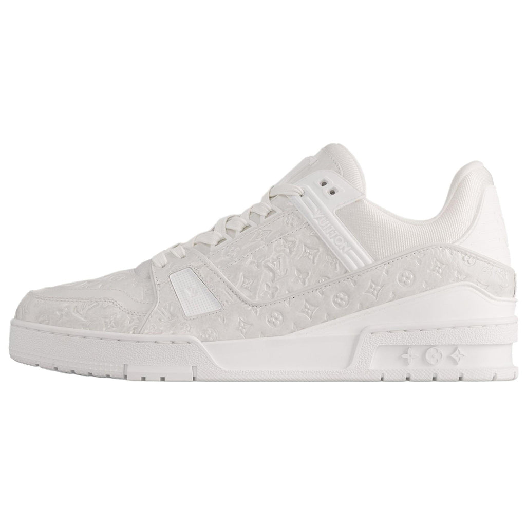 Louis Vuitton Trainer Men's White Embossed Calfskin Sneakers