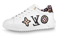 LOUIS VUITTON Time Out Women's White & Black Floral Platform Sneakers
