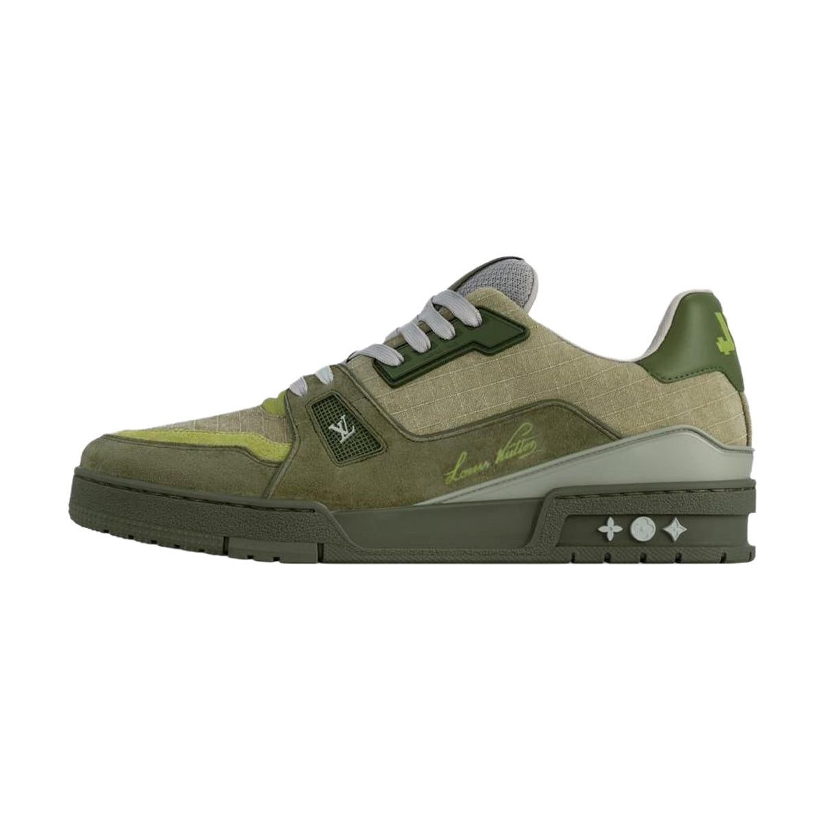 LOUIS VUITTON Trainer Men's Sneakers – Olive Green & Khaki