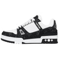 Louis Vuitton Trainer Men's Low-Top Sneakers, Black & White Monogram