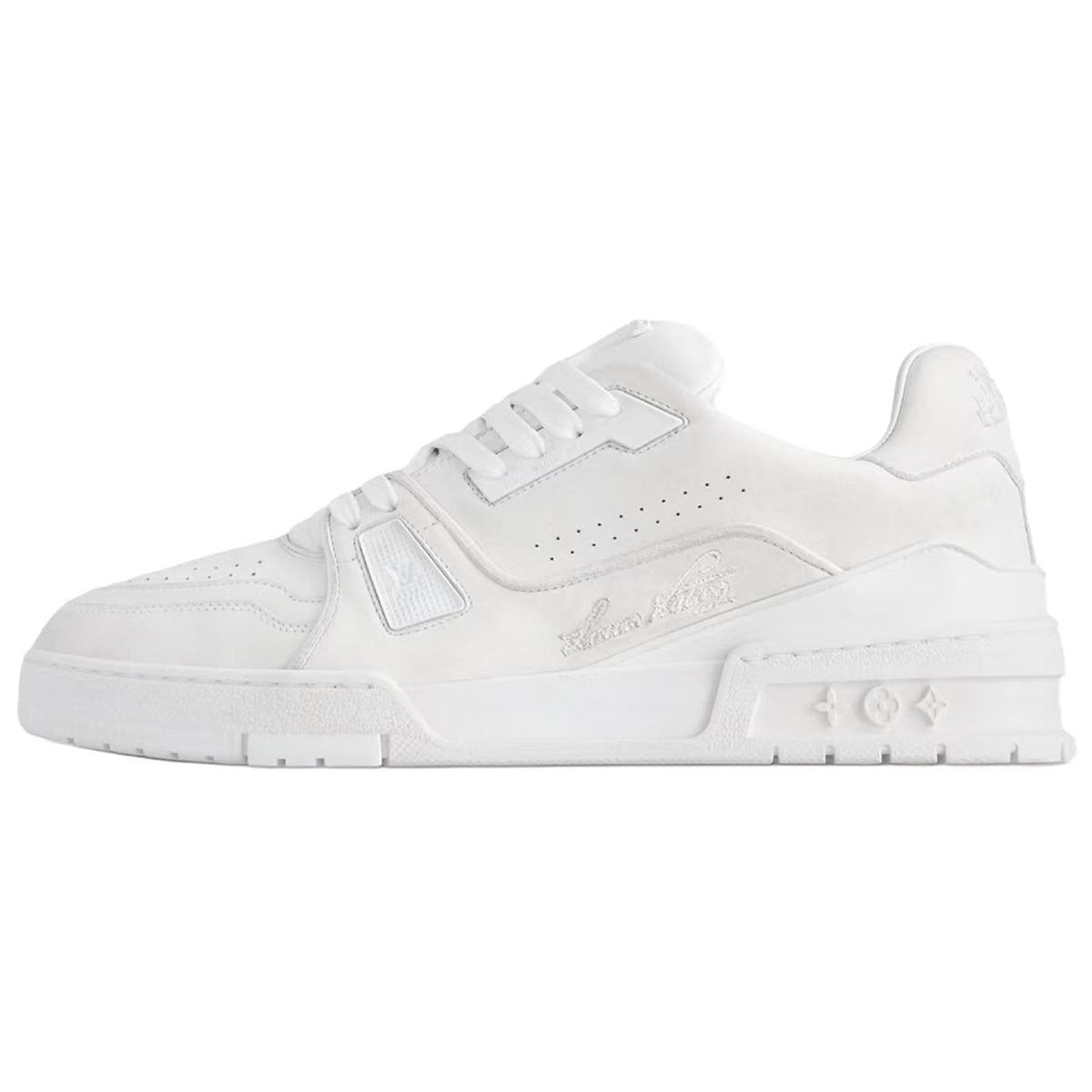 Louis Vuitton Trainer Unisex White Leather Low-Top Sneakers