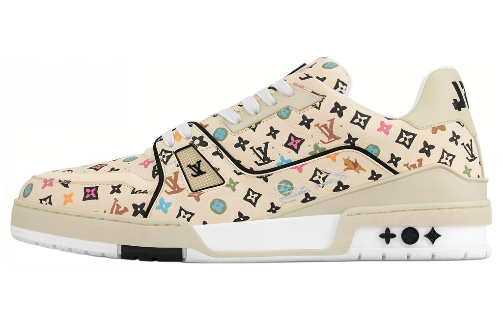 LOUIS VUITTON Trainer Tyler Unisex Cream Multicolor Monogram Sneakers