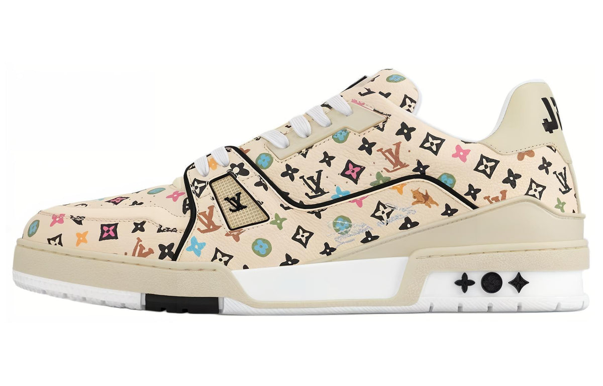 LOUIS VUITTON Trainer Tyler Unisex Cream Multicolor Monogram Sneakers