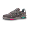 LOUIS VUITTON Trainer Men's Dark Grey Suede & Felt Sneakers