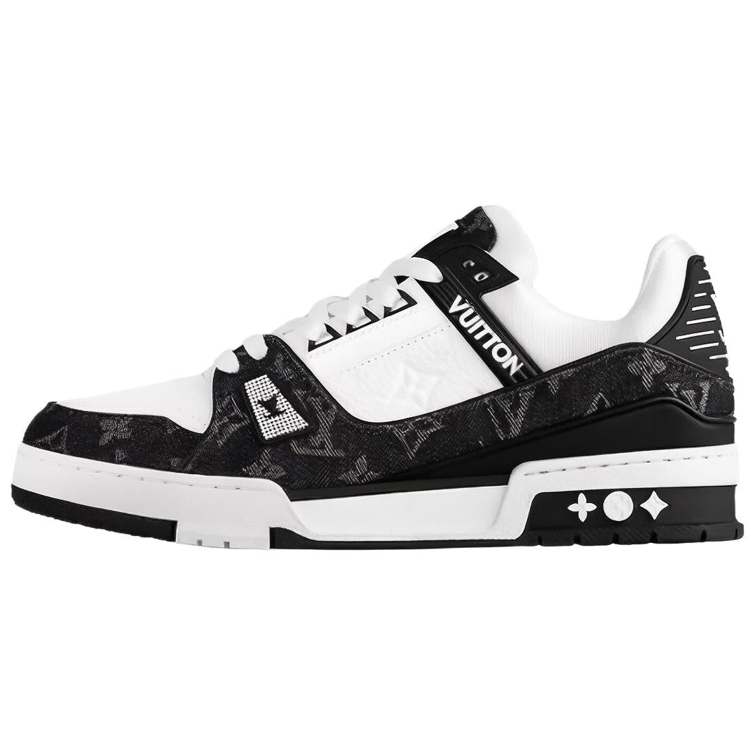 Louis Vuitton Trainer Low-Top Sneakers, Black & White