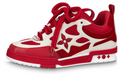 LOUIS VUITTON Skate Men's Red & White Low-Top Sneakers