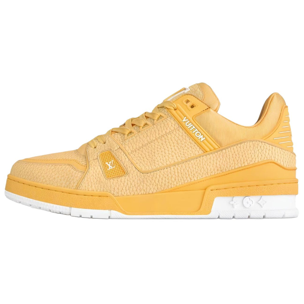 LOUIS VUITTON Trainer Unisex Yellow Leather Low-Top Sneakers