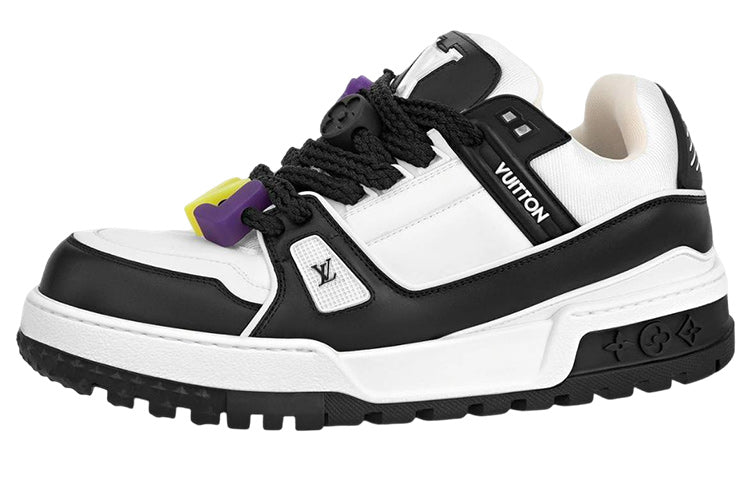 LOUIS VUITTON Trainer Maxi Unisex Black & White Low-Top Sneakers
