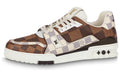 LOUIS VUITTON Trainer Unisex Brown & Cream Checkerboard Sneakers
