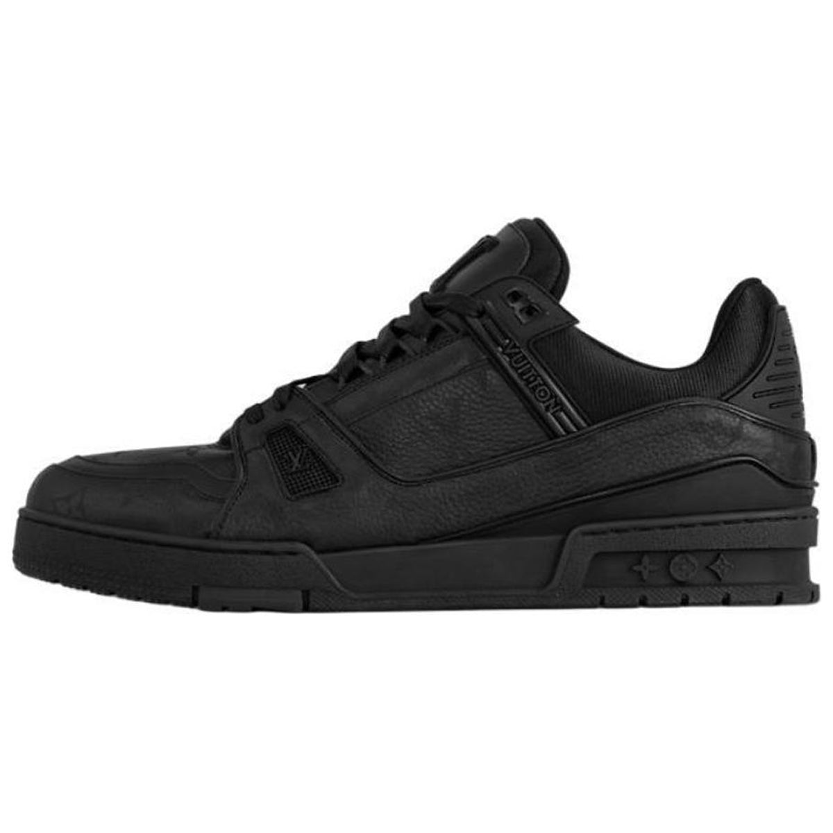 Louis Vuitton Trainer Men's Black Calfskin Low-Top Sneakers