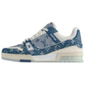 LOUIS VUITTON Trainer Unisex Blue & White Monogram Sneakers