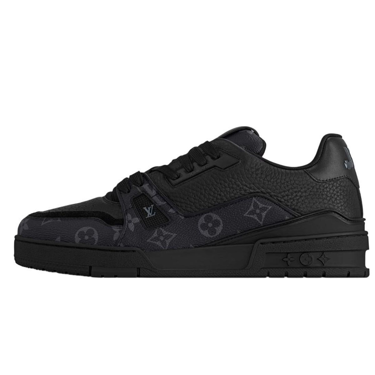 Louis Vuitton Trainer Men's Black Monogram Canvas Sneakers
