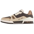 Louis Vuitton Trainer Men's Beige & Charcoal Low-Top Sneakers