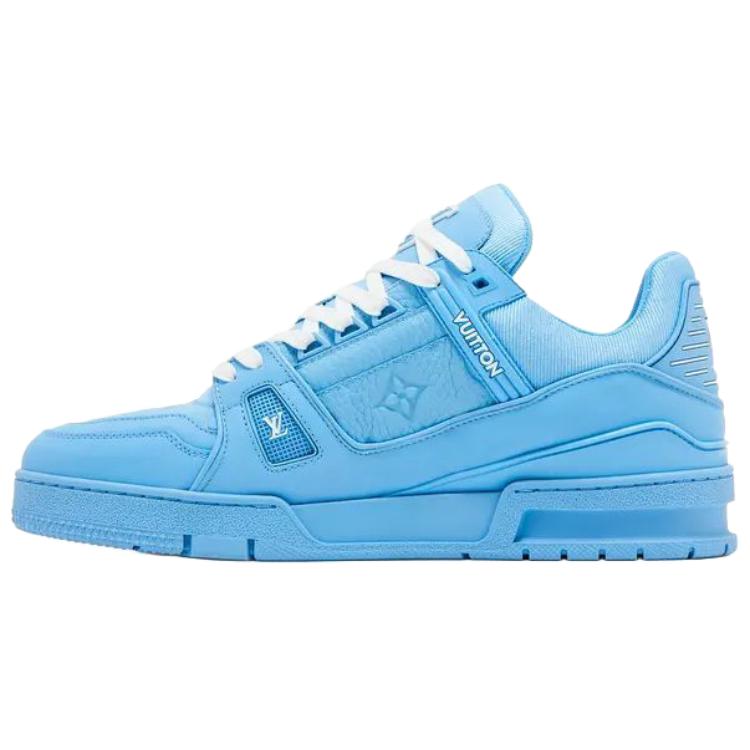 LOUIS VUITTON Trainer Unisex Light Blue Low-Top Sneakers