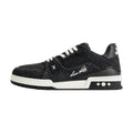 LOUIS VUITTON Trainer Men's Black Monogram Denim Sneakers