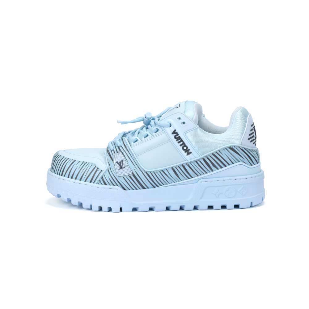 LOUIS VUITTON Trainer Maxi Men's Light Blue Striped Sneakers